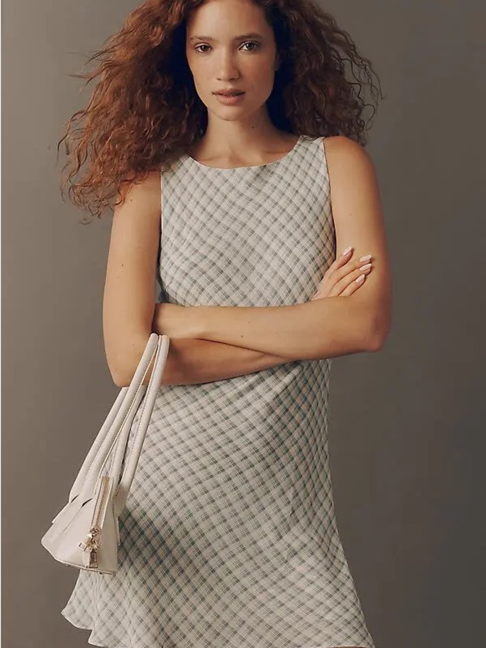 NWT reformation dale dress in zephyr check - size m